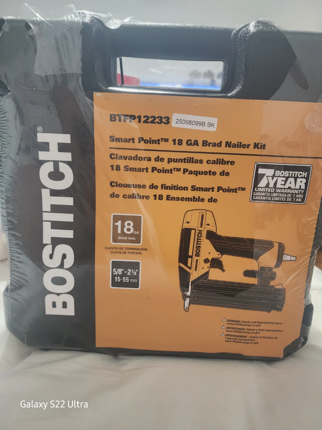 BOSTITCH Smart Point 18 GA Brad Nailer Kit BTFP12233