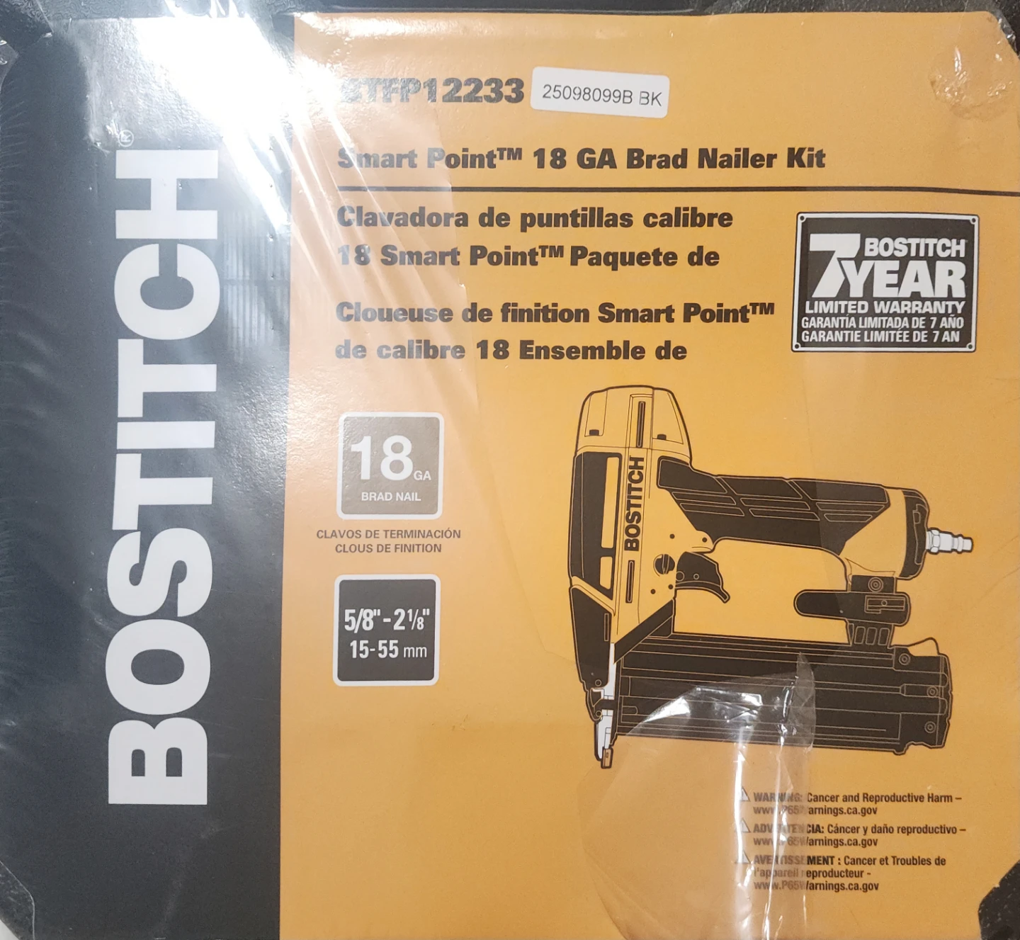BOSTITCH Smart Point 18 GA Brad Nailer Kit BTFP12233 - photo 3