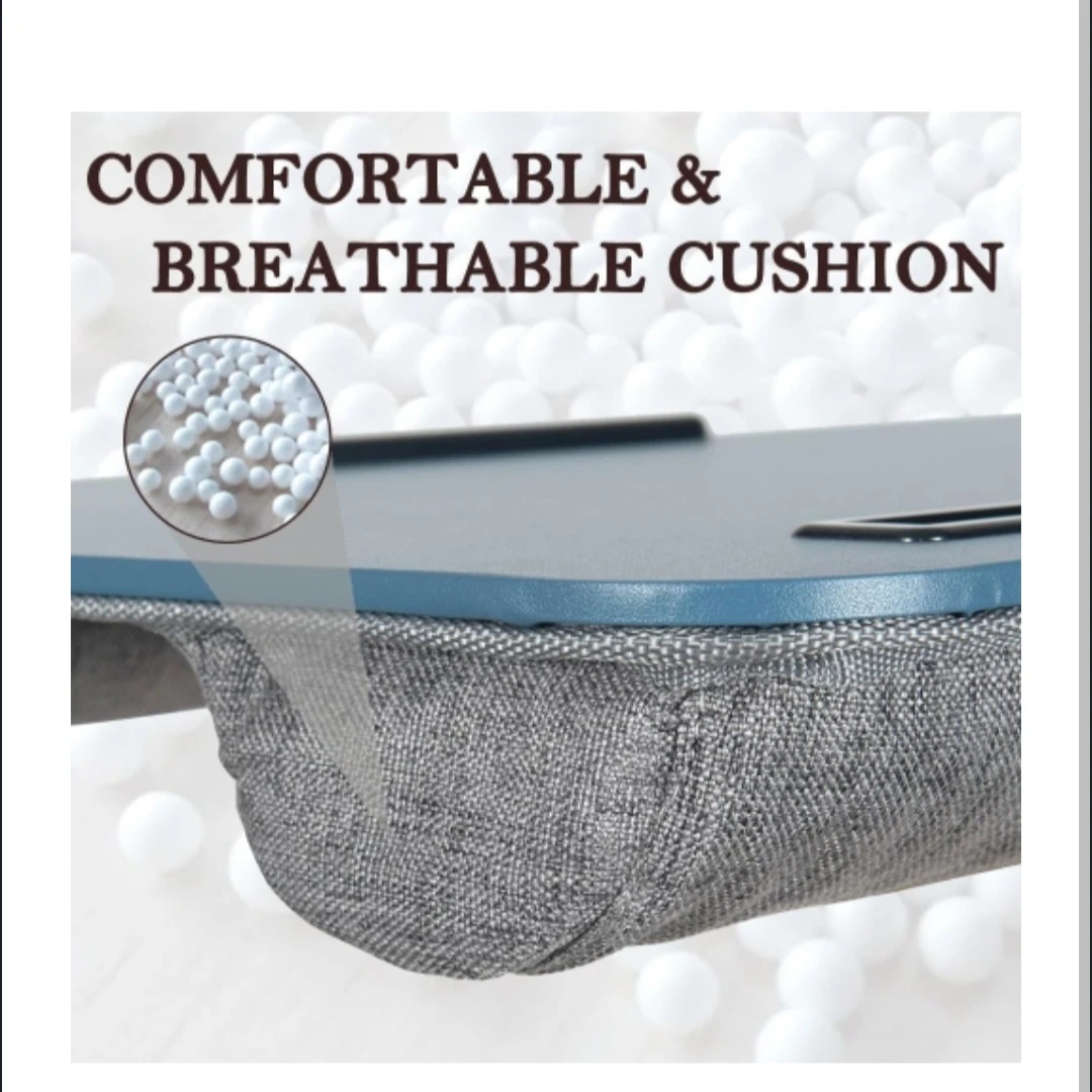 NEW Soft Cushion Lap Desk, Portable Fits Up to 16inch Laptops - photo 5