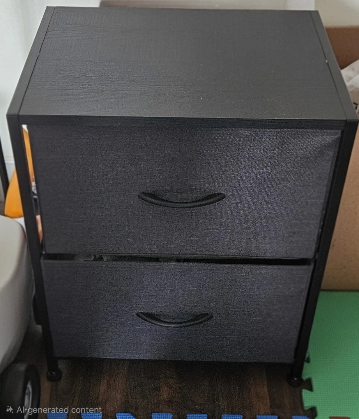 2-Drawer Fabric nightstand