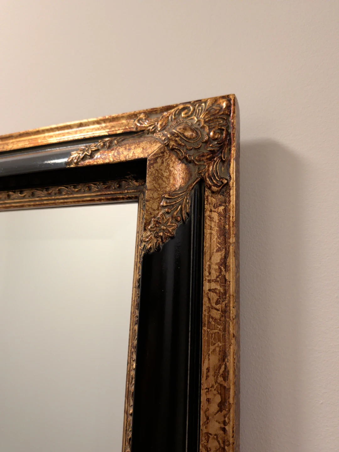 Ornate Gold and Black Framed Mirror - photo 2
