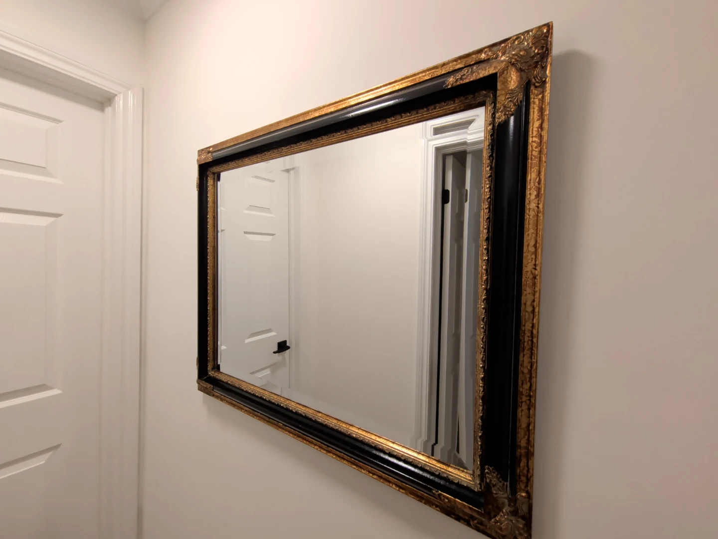 Ornate Gold and Black Framed Mirror - photo 3