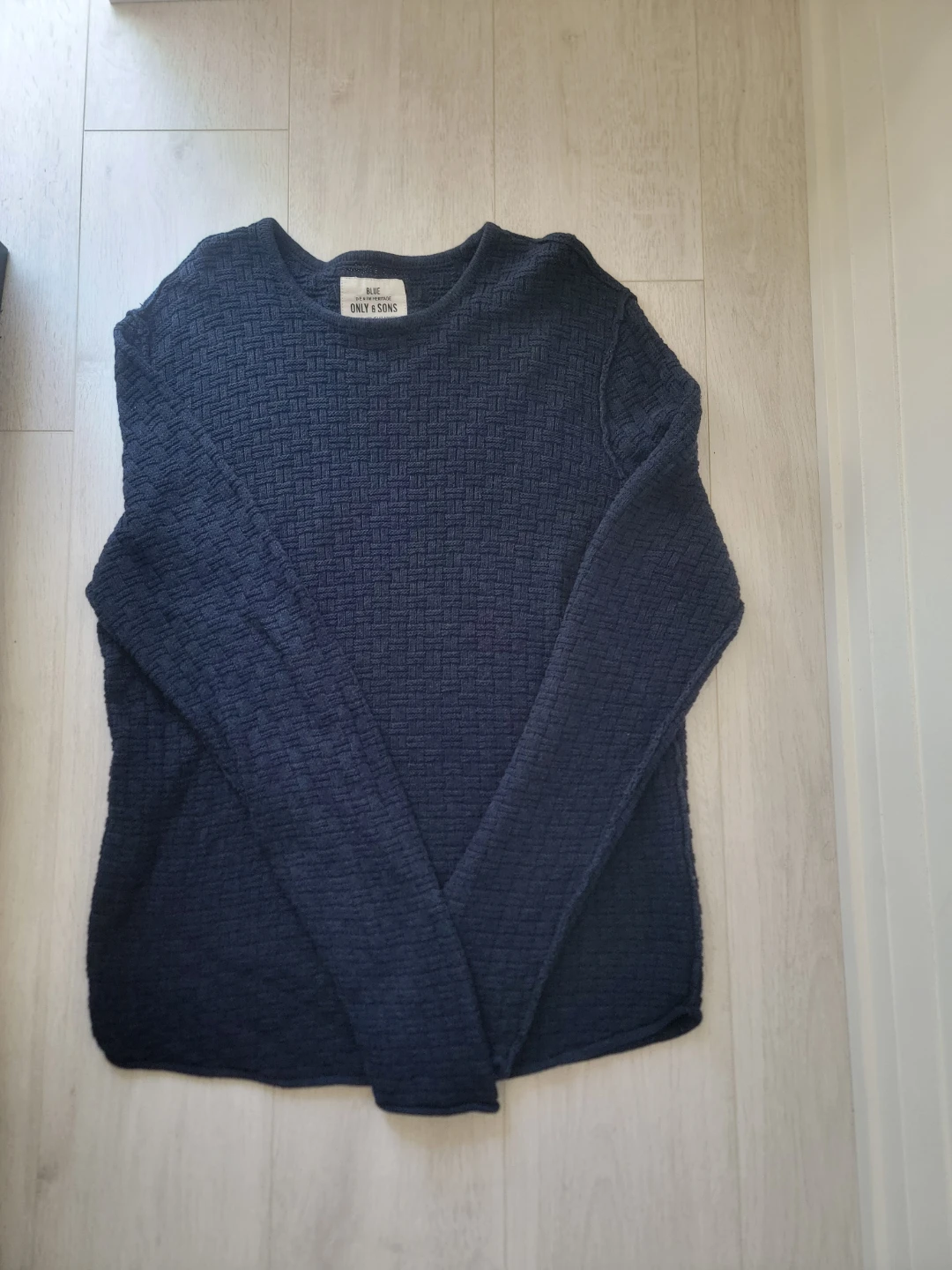 Only & Sons Blue Organic Cotton Sweater - Size L