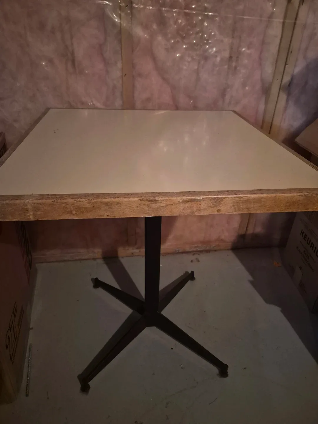 Square Table with Pedestal Base