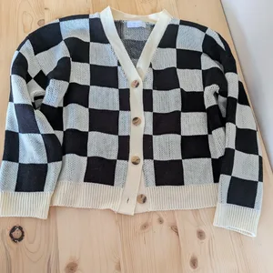 OAK + FORT Checkered Cardigan