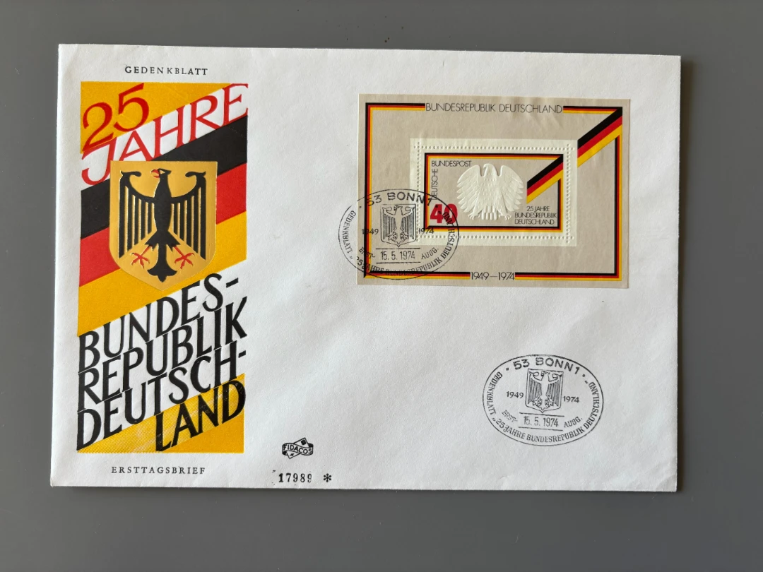 Rare FDC 25 years of Germany (West) 1974 [17989]