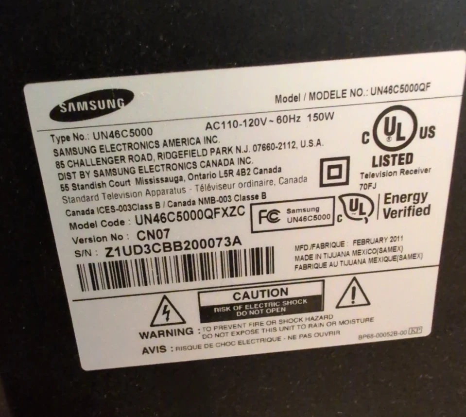 Samsung 46" UN46C5000 1080p LED TV - photo 3