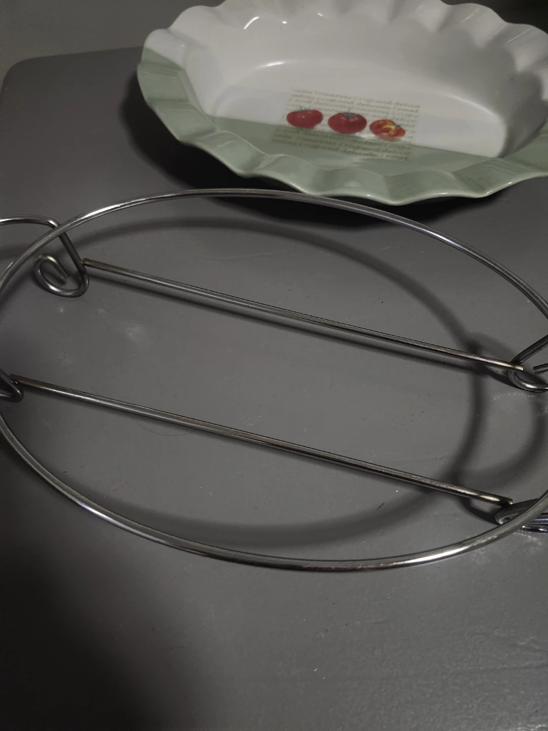 Serving Dish with Metal Stand - photo 2