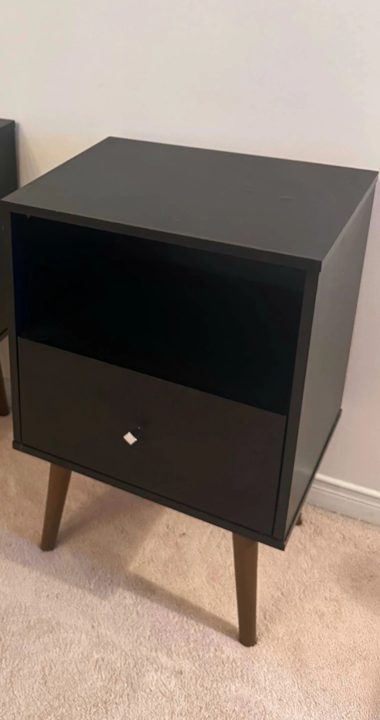 Black Nightstands with Drawer - Only One