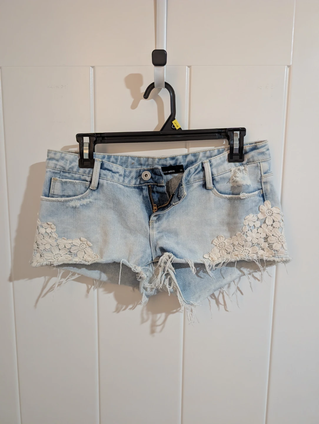 Denim Shorts with Lace Size 36 - photo 2
