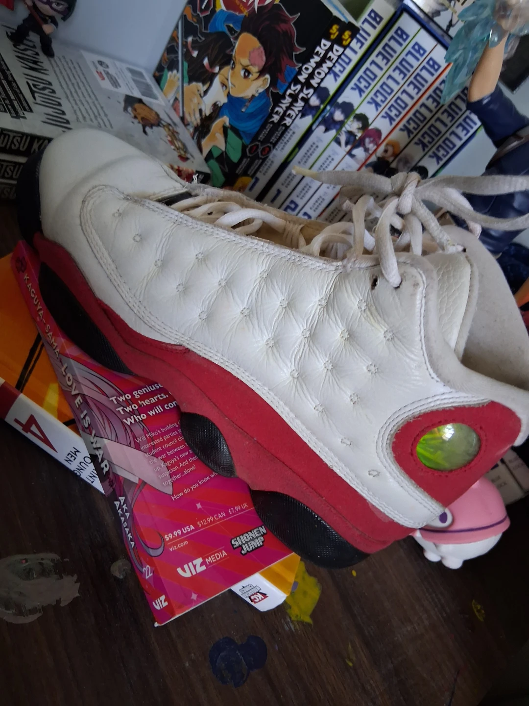 Jordan 13 White Red Basketball Shoes - photo 2