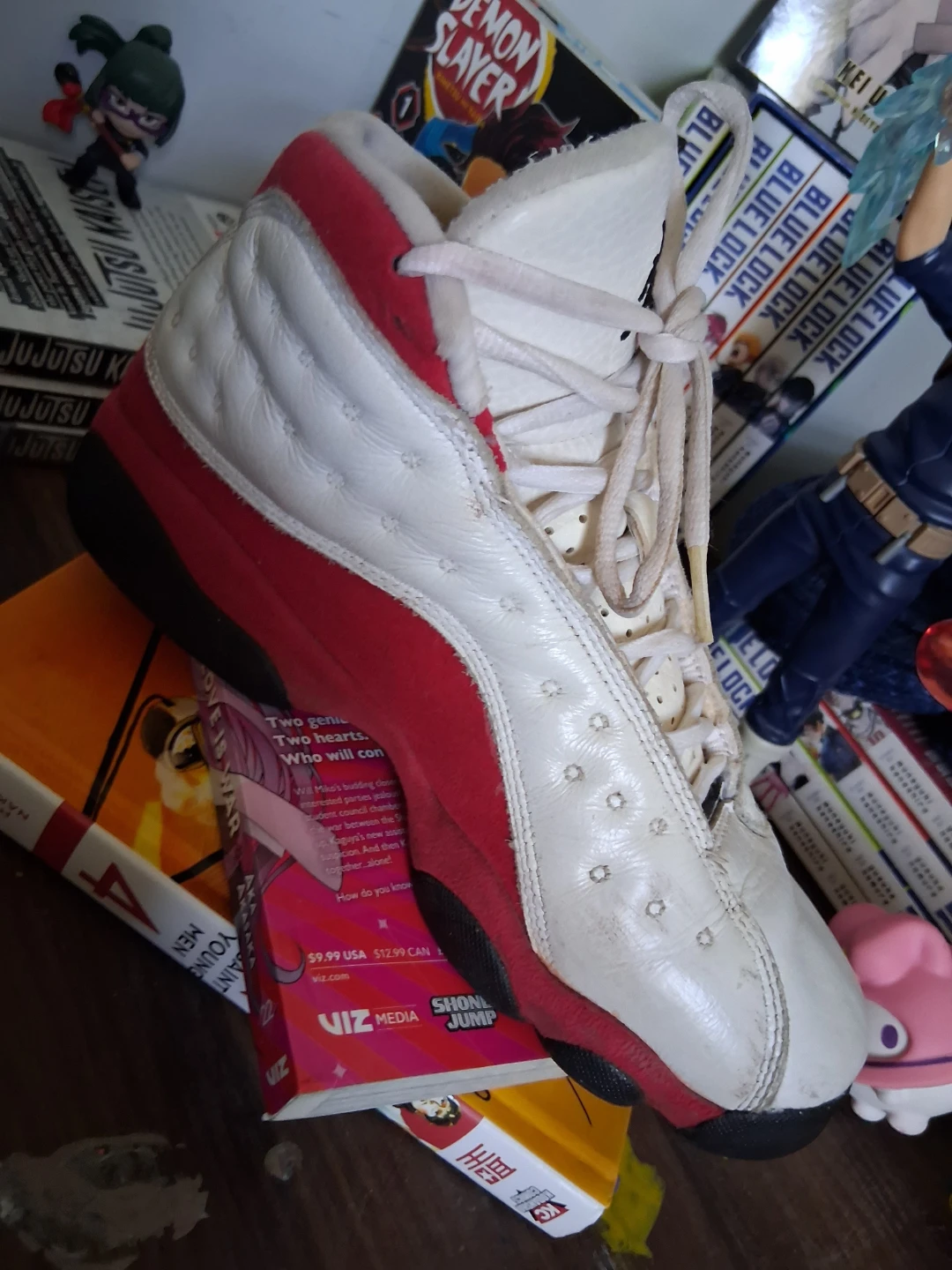 Jordan 13 White Red Basketball Shoes - photo 4