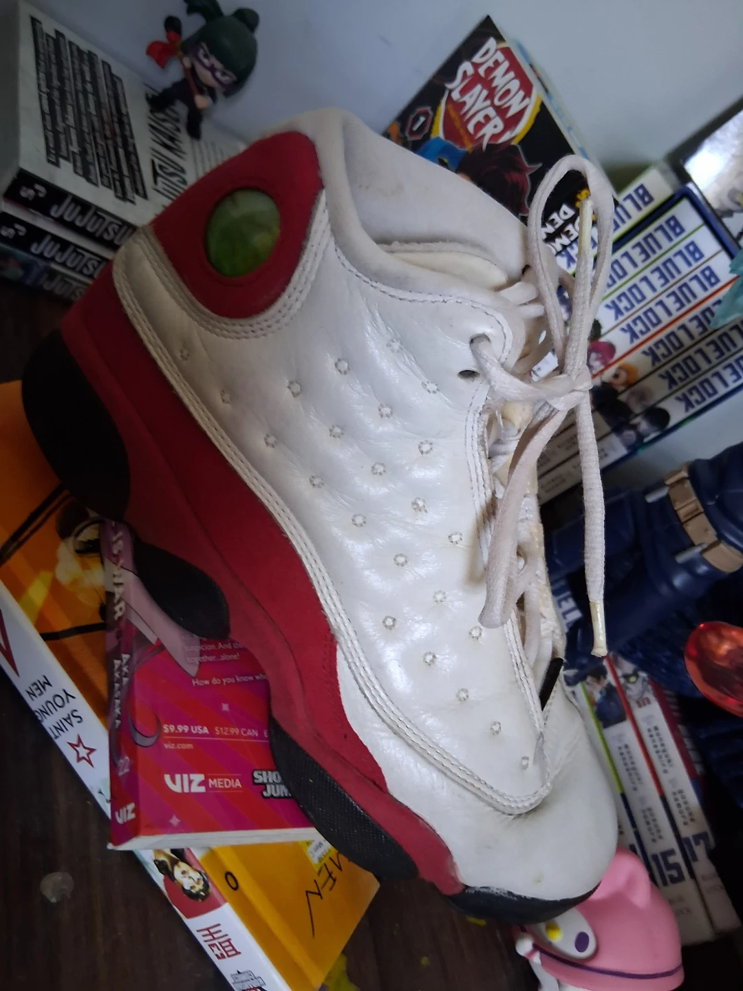Jordan 13 White Red Basketball Shoes - photo 5
