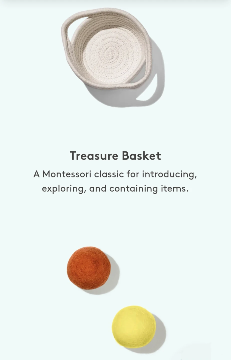 Lovevery Treasure Basket Felt Ball Set Toy Montessori Play - photo 2