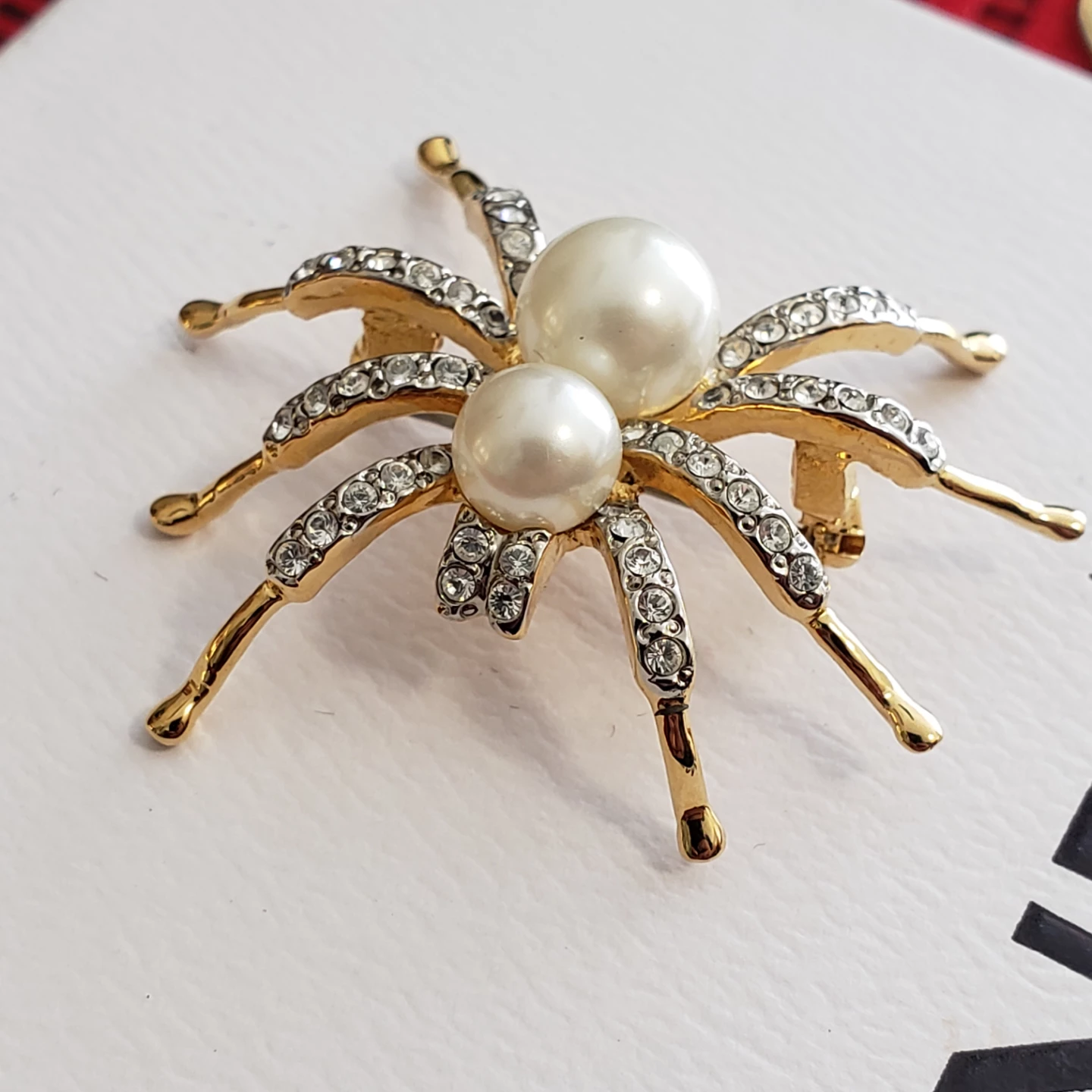 Gold Plated Spider Pearl fashion broch sale