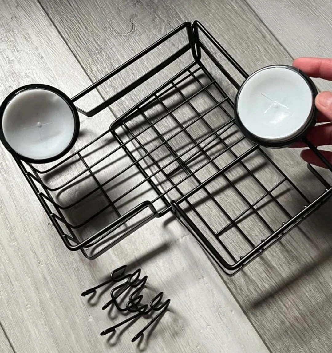 Black Metal Corner Shower Caddy with Suction Cups