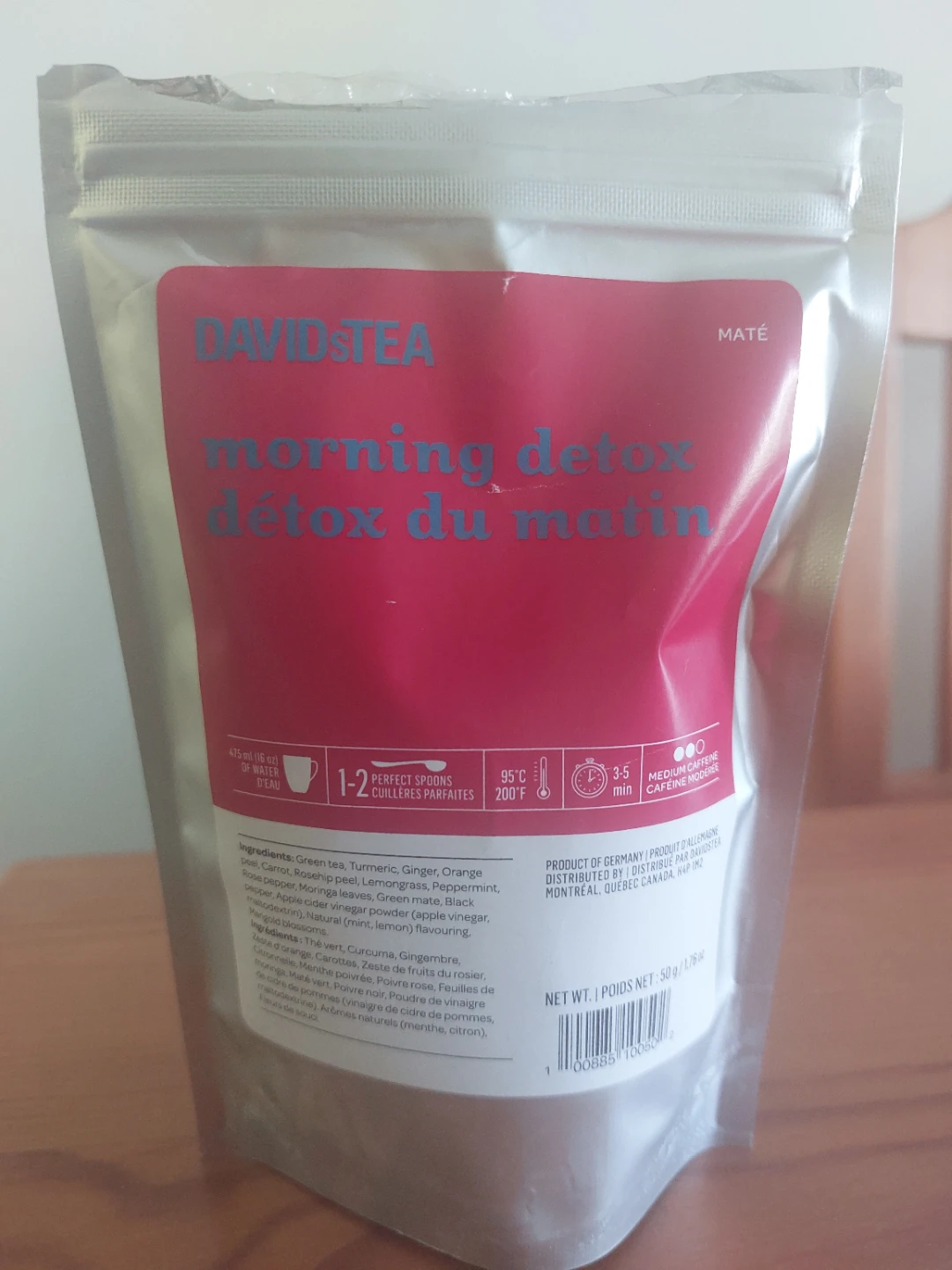 DAVIDsTEA Morning Detox Tea Maté