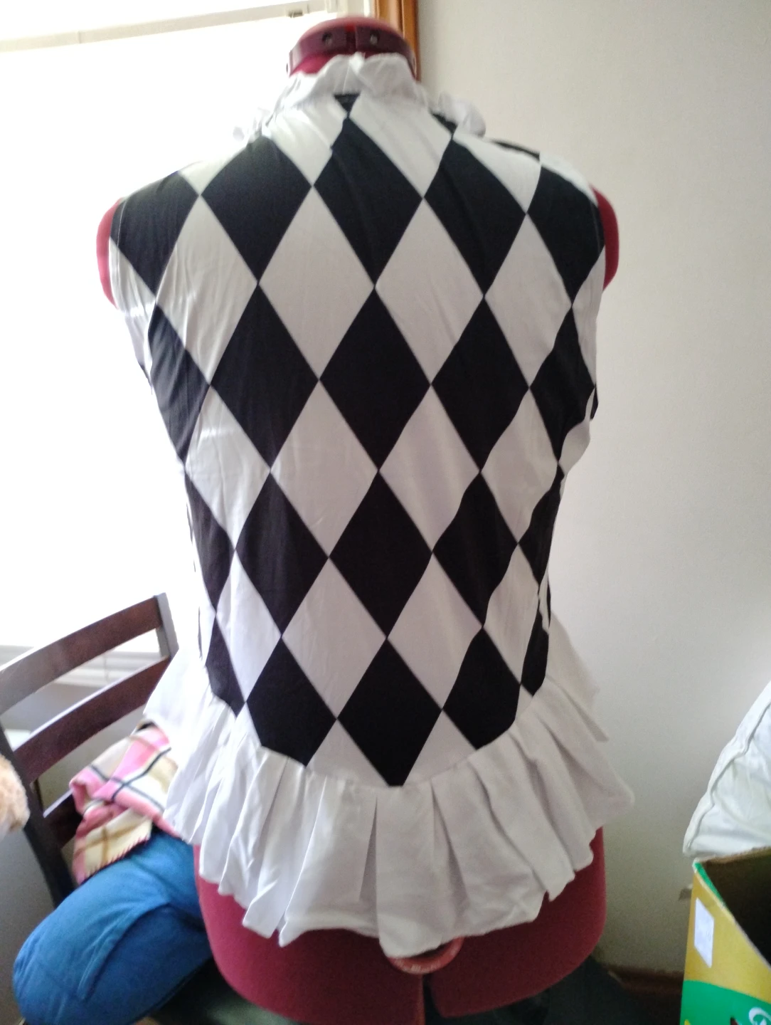 Harlequin Costume Set - Jacket, Top, Pants, Wig - photo 4