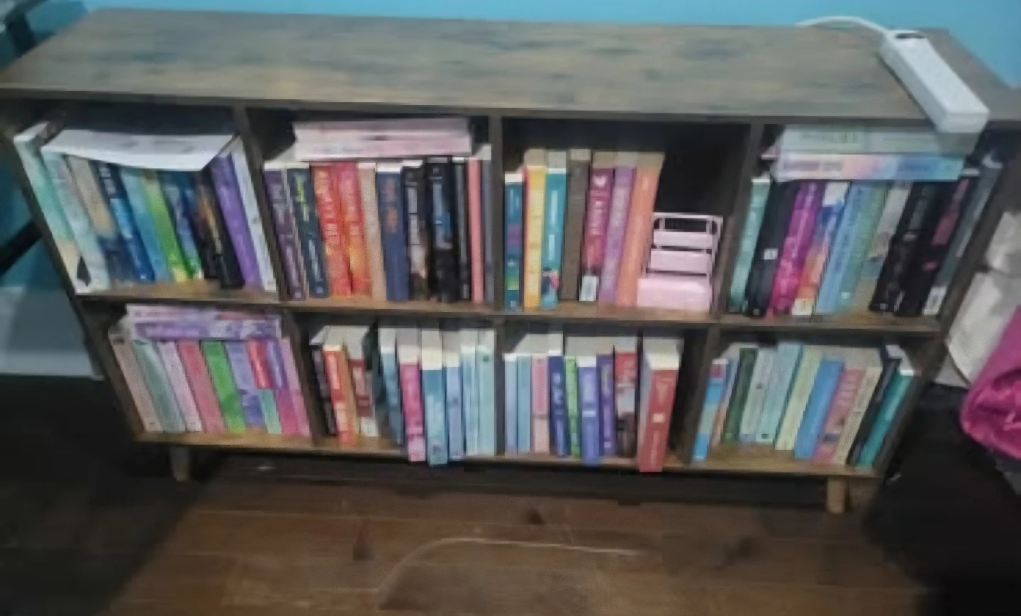 Rustic Brown 8-Cube Storage Shelf
