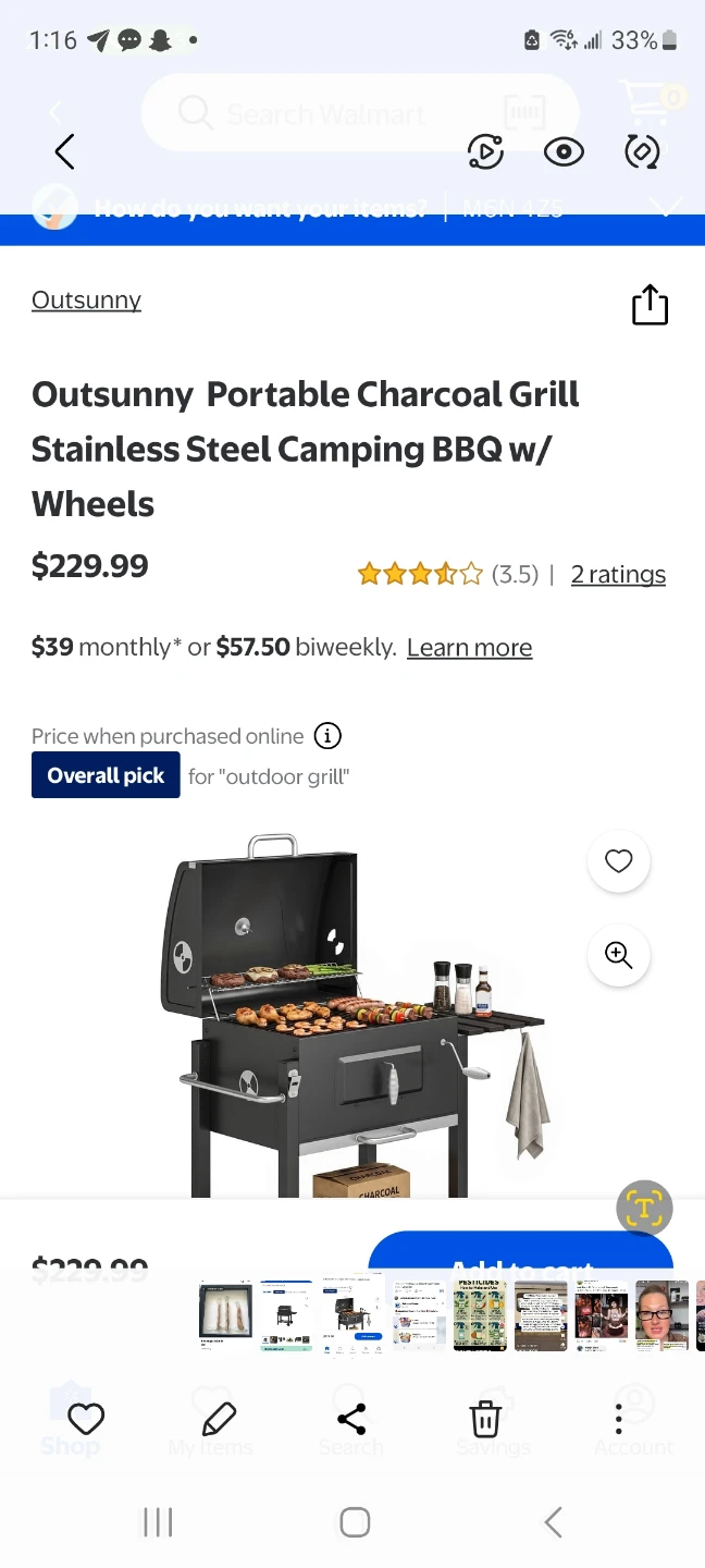 Charcoal wood burning outdoor BBQ never used