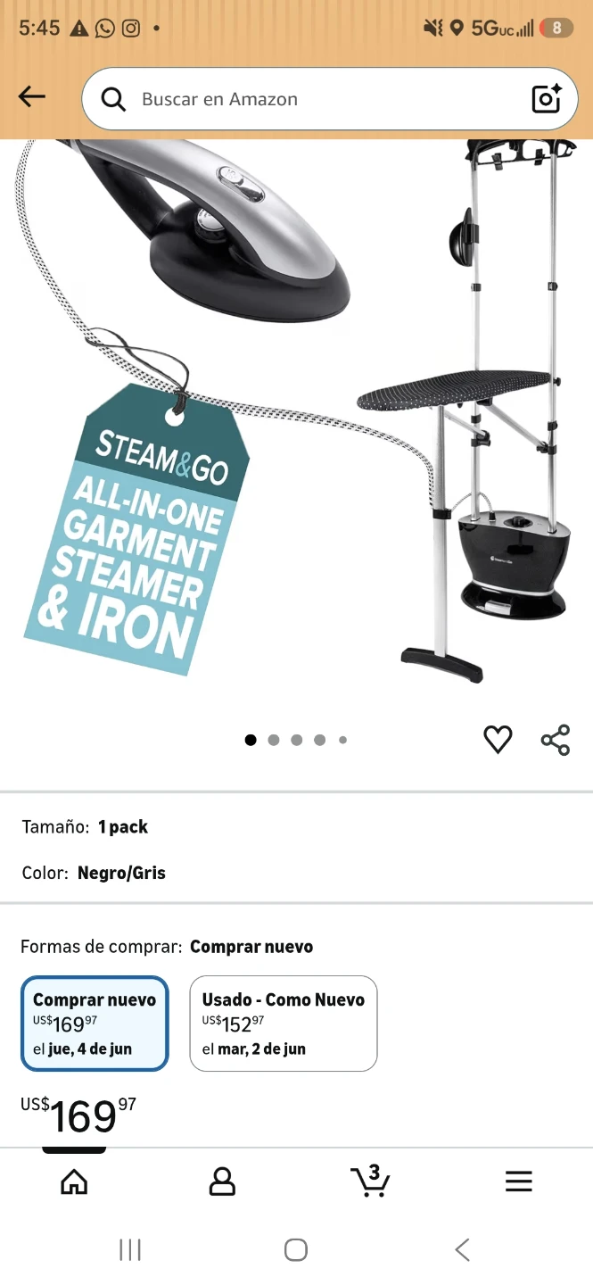 STEAM&GO All-in-One Garment Steamer & Iron - photo 2