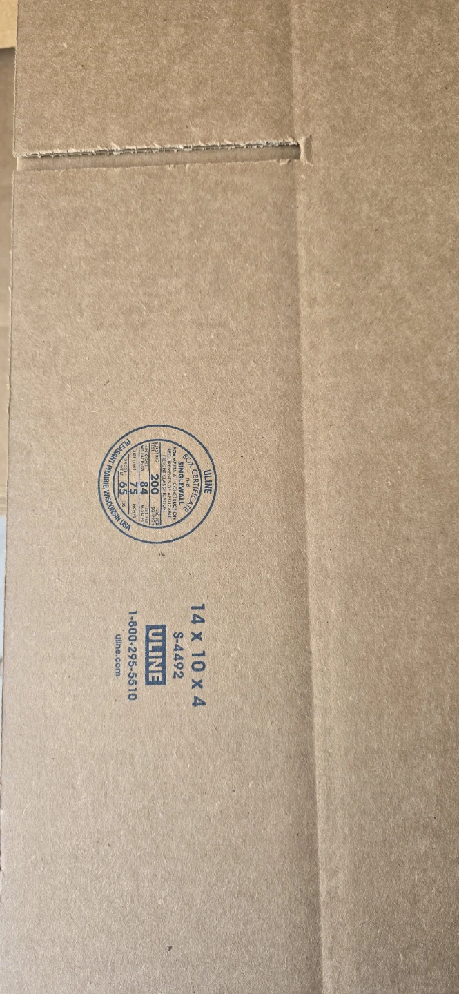 Uline 14" x 10" x 4" Cardboard Boxes - Pack of 30 - photo 2