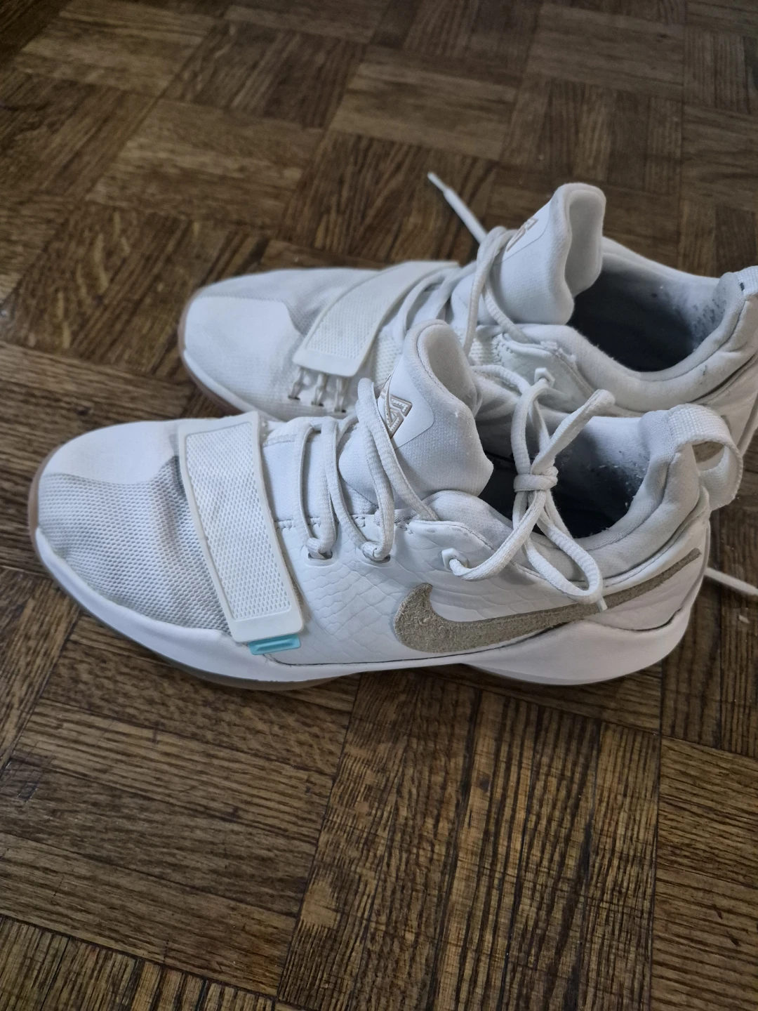 Nike PG 1 White Basketball Shoes size 7 - photo 2