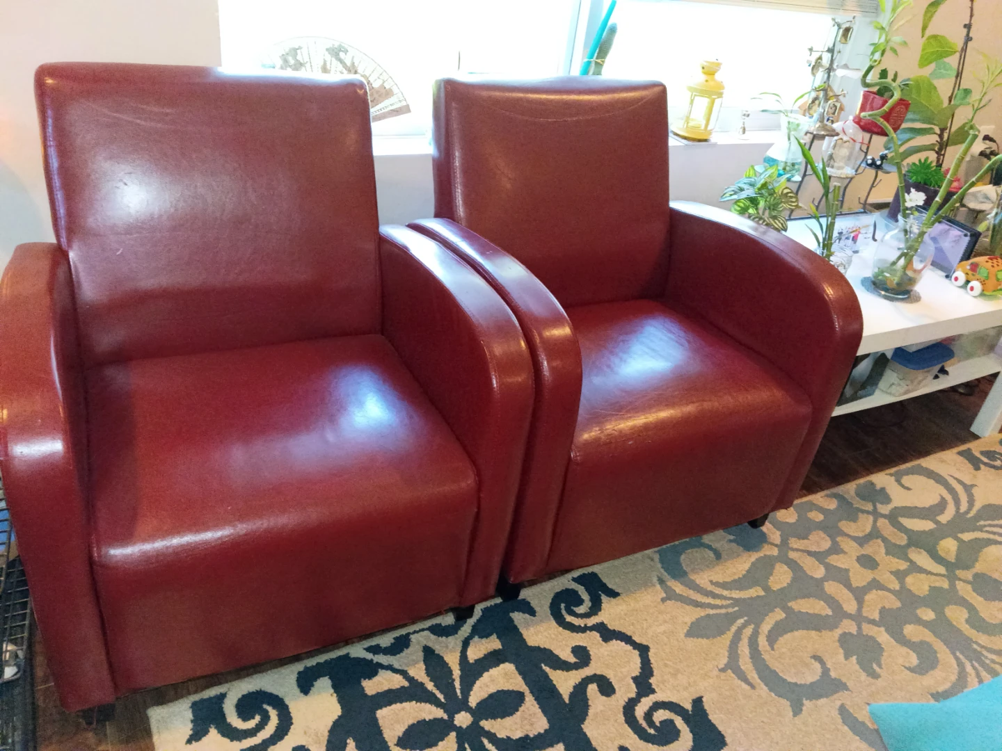 Pair of Red Armchairs