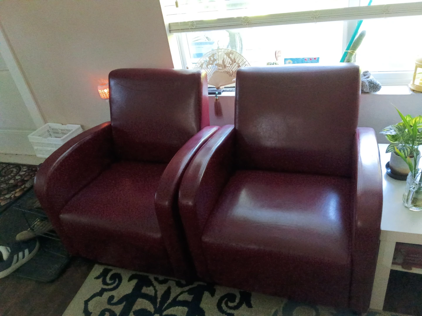 Pair of Red Armchairs - photo 2