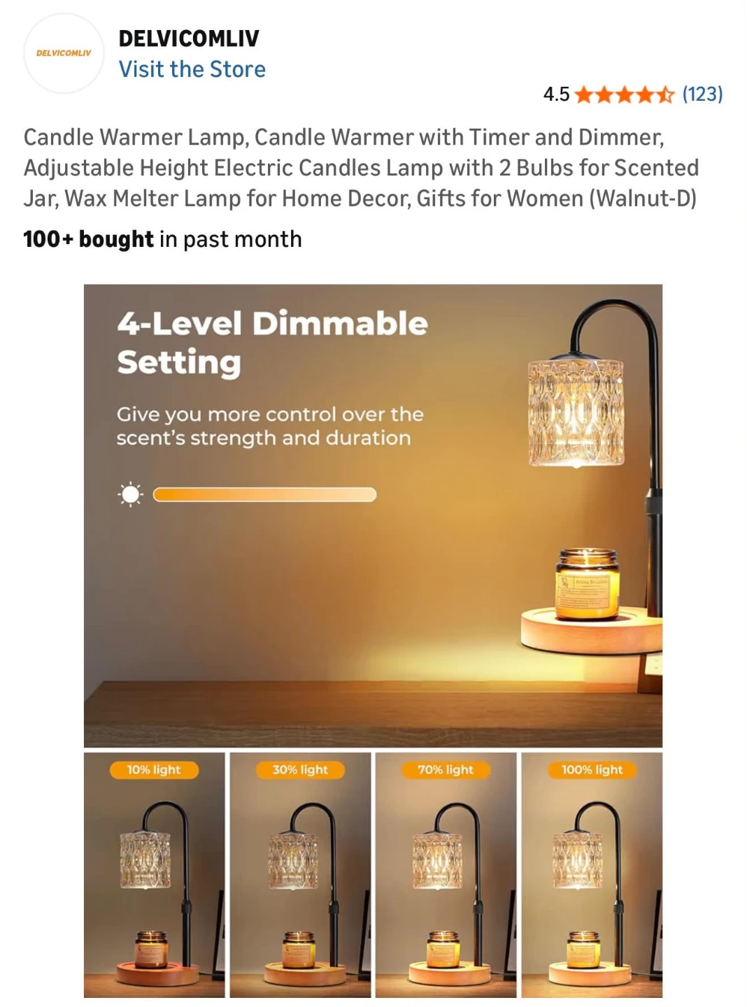 Candle Warmer Lamp with Timer & Dimmer - photo 3