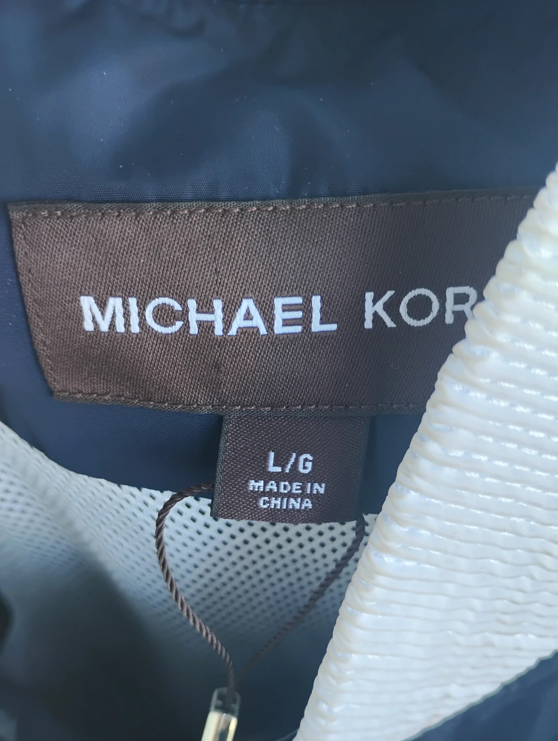 Michael Kors Windbreaker Jacket Navy/White L/G - photo 2