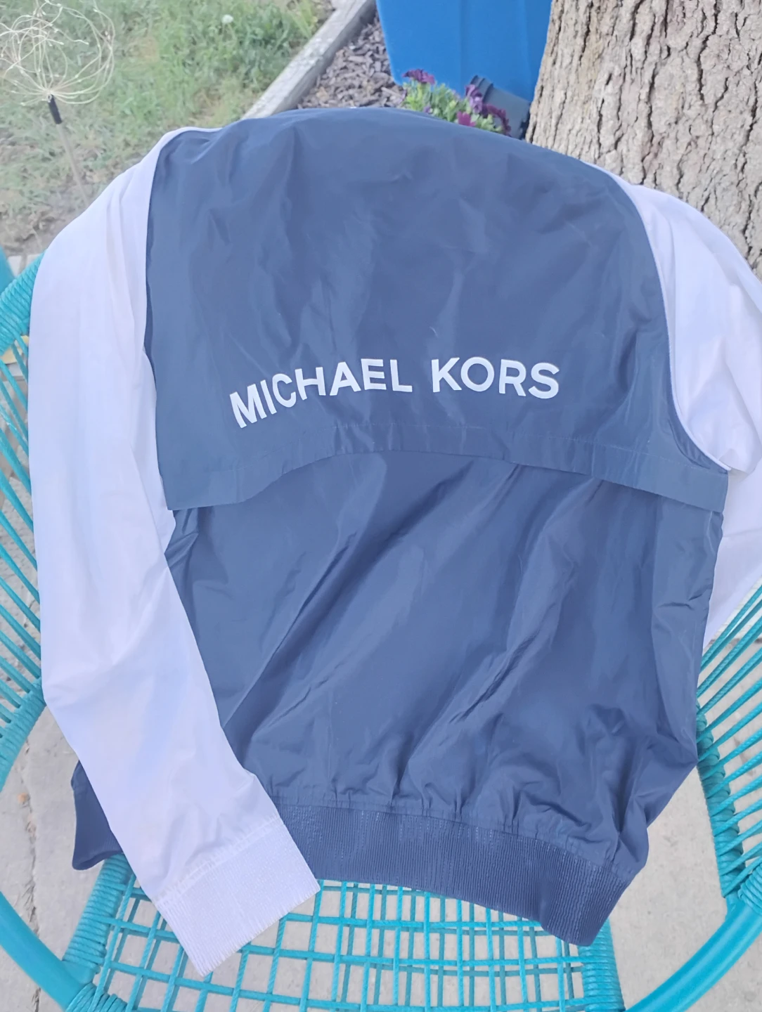 Michael Kors Windbreaker Jacket Navy/White L/G - photo 4
