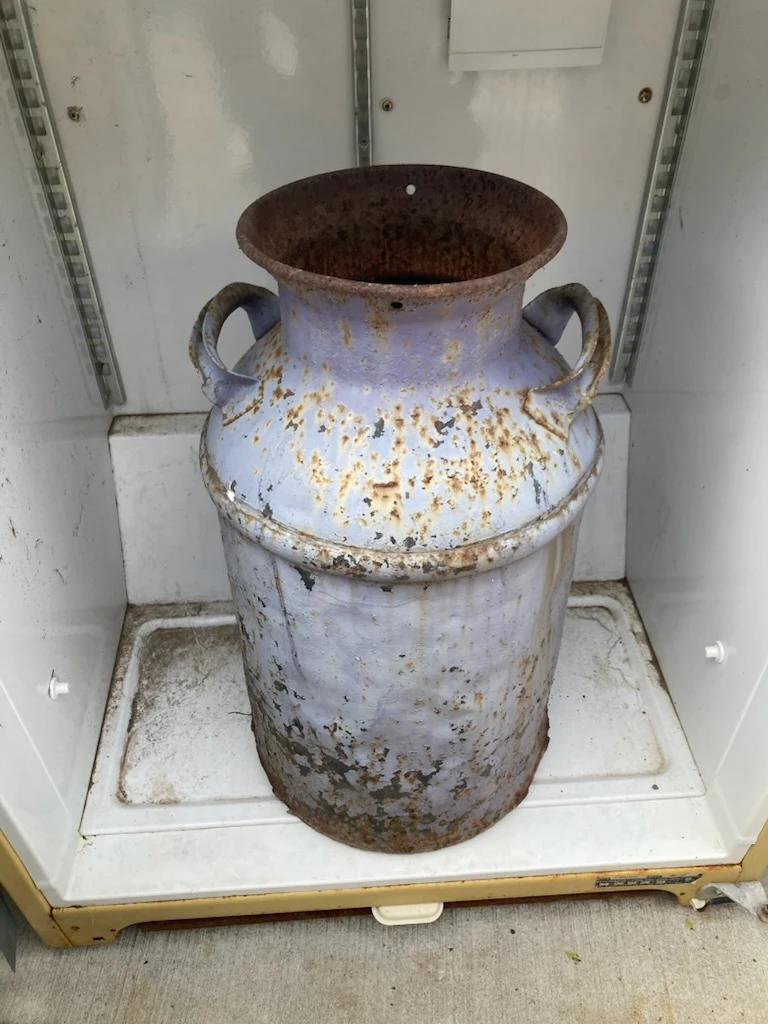 Vintage Rustic Metal Milk Can