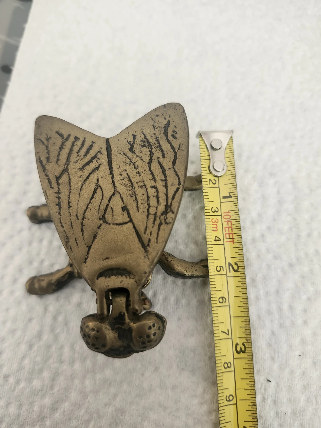 Vintage Brass Fly Hinged Trinket Box