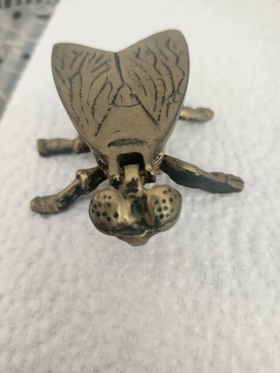 Vintage Brass Fly Hinged Trinket Box - photo 2