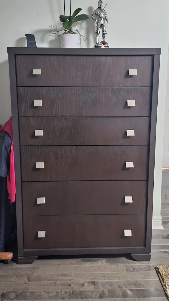 Dark Brown 5-Drawer Dresser - photo 2