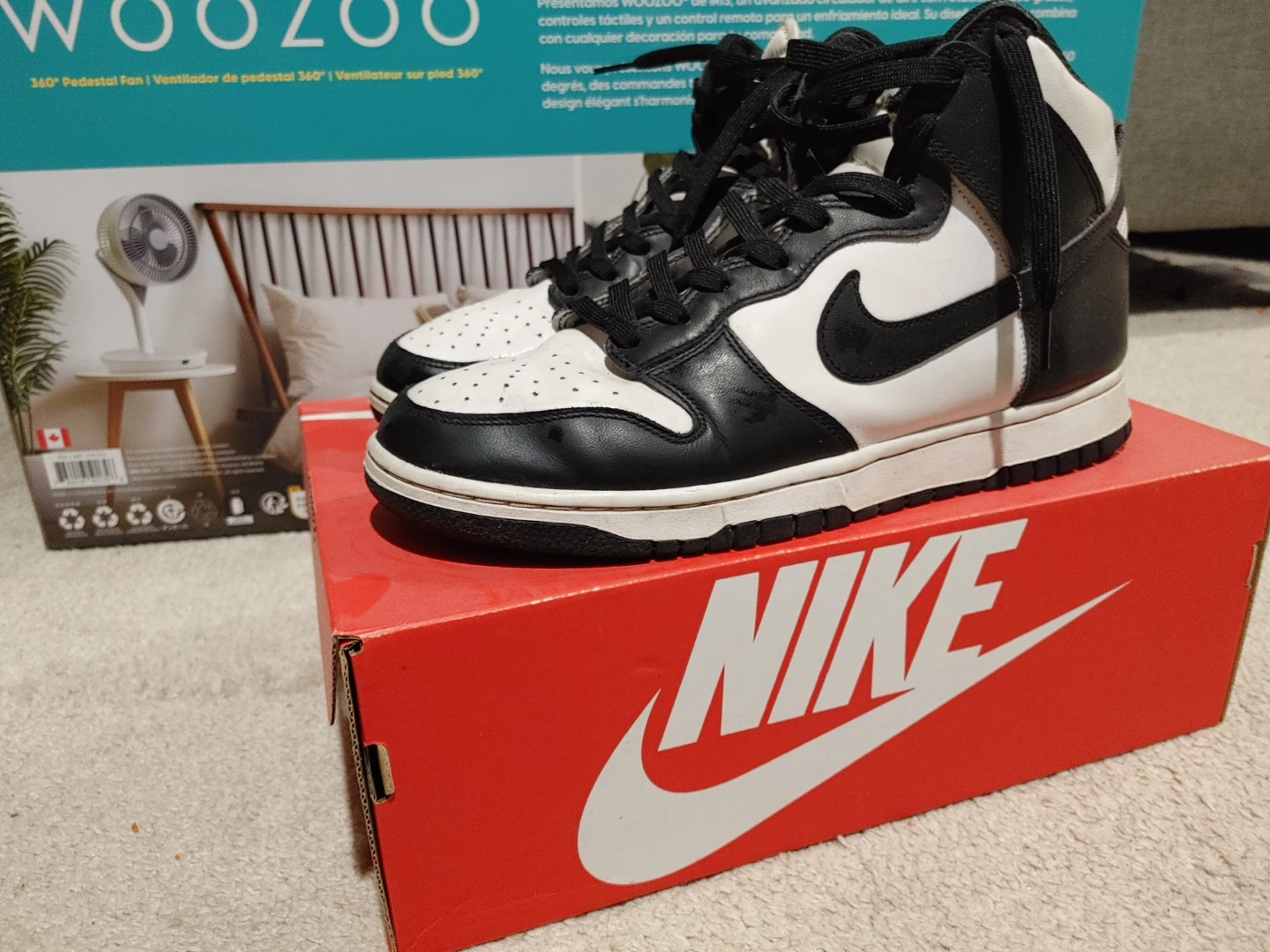 Nike Dunk High Retro Black White Sneakers - photo 3