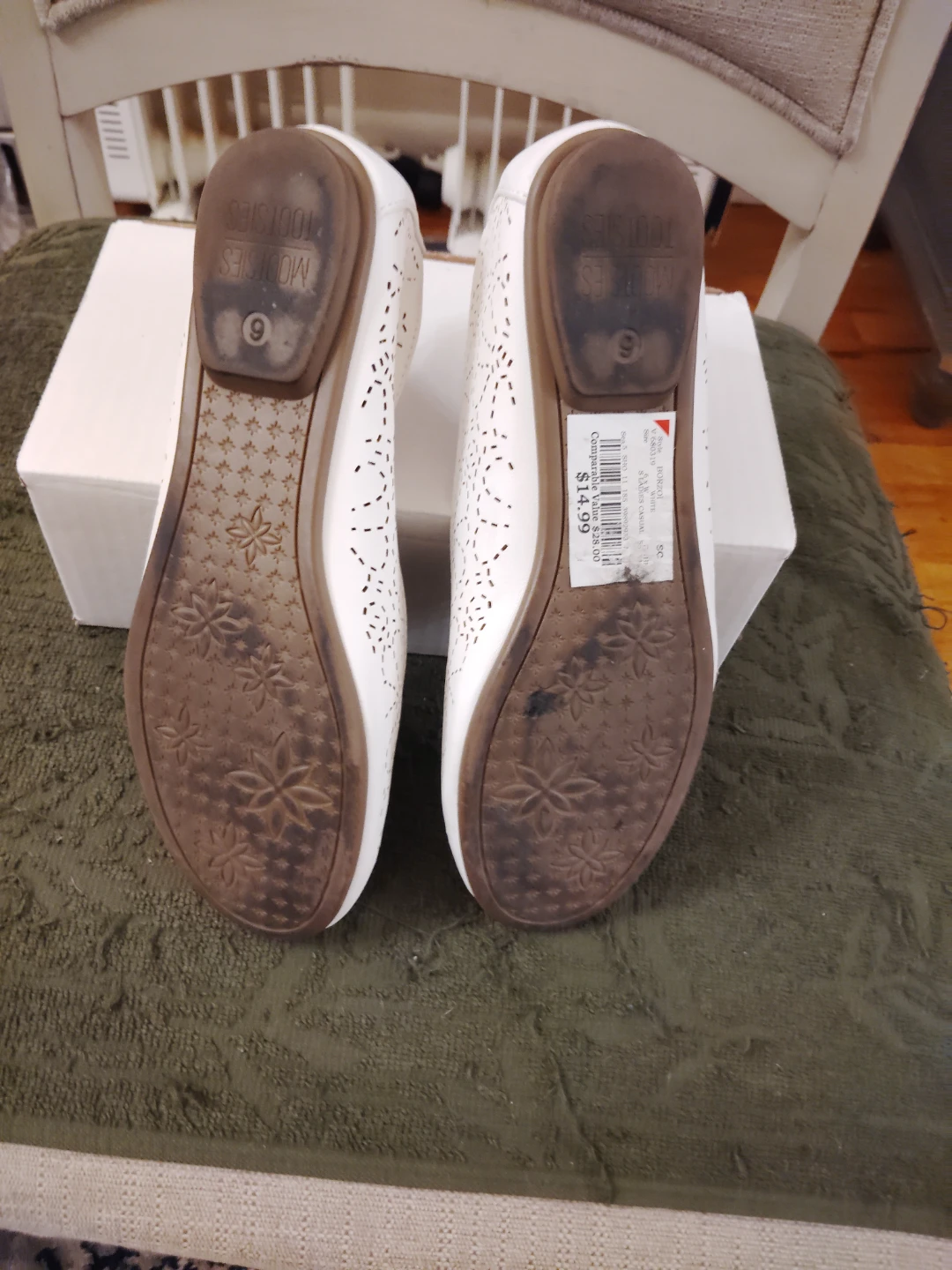 White MOOTSIS FOOTSIES Ballet Flats - Size 6 - photo 3