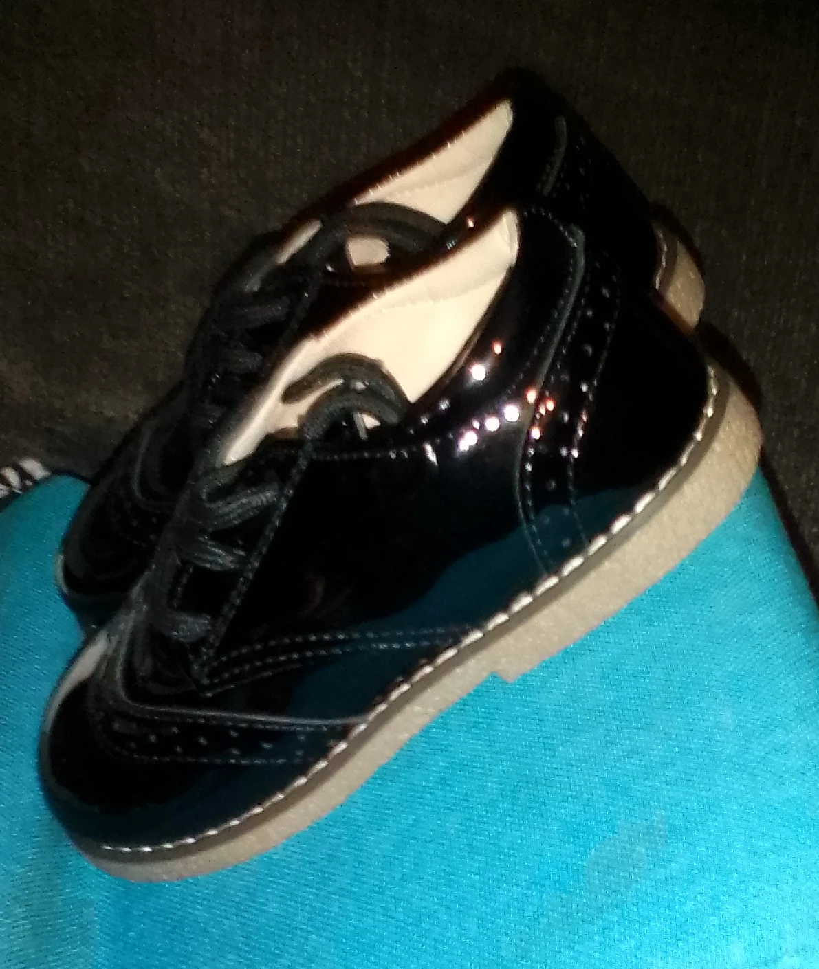 Black Patent Wingtip Dress Shoes