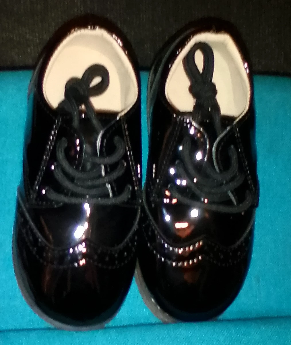 Black Patent Wingtip Dress Shoes - photo 2