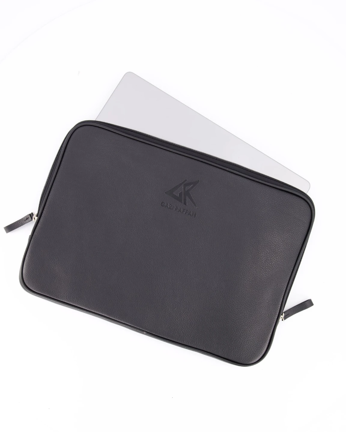 Genuine Leather Laptop Sleeve - Black - photo 2