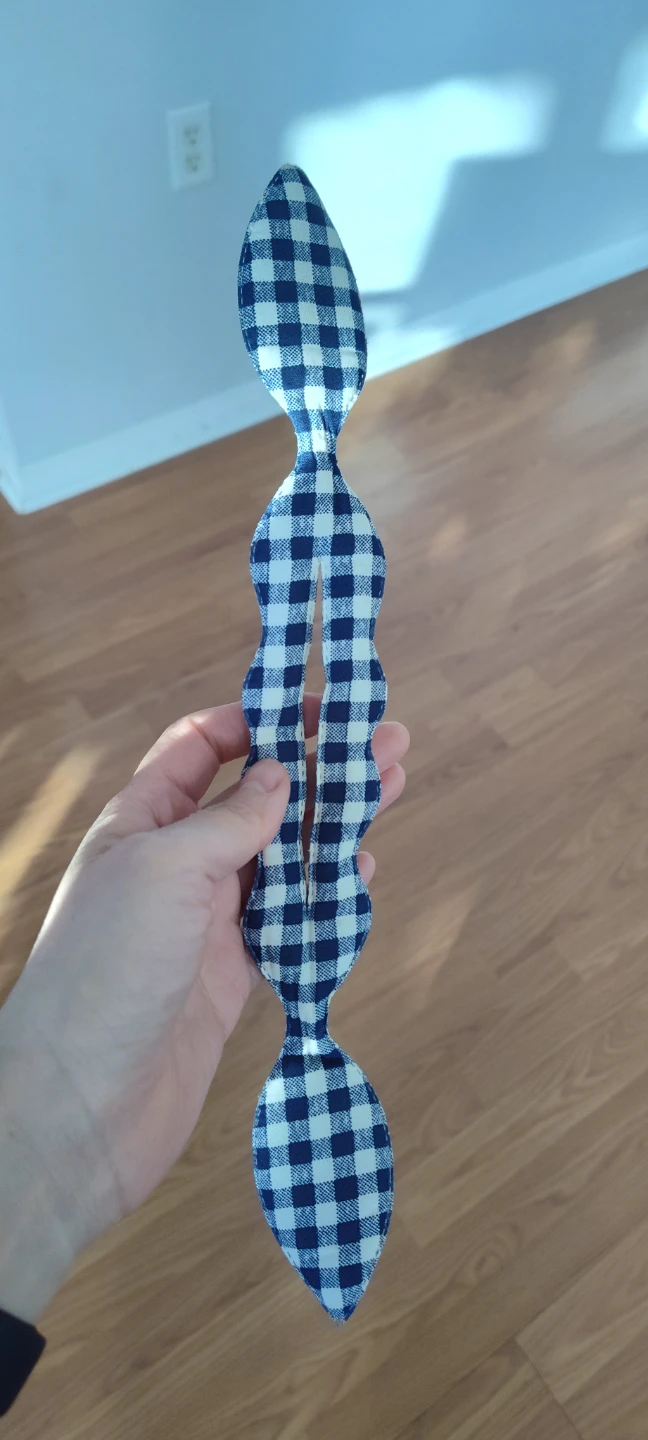 [Conditionally Free] Blue Gingham Hair Styling Tool - photo 2