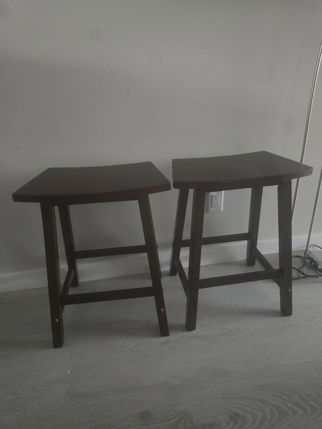 Wooden Bar Stools Set of 2