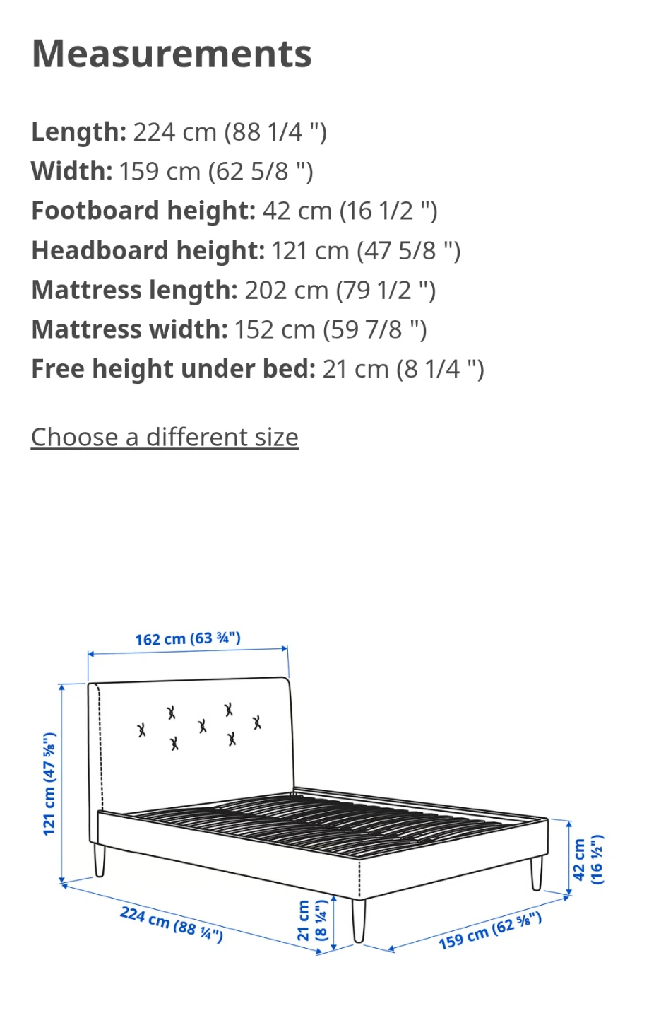 Dark Grey Upholstered Queen Bed Frame - photo 4