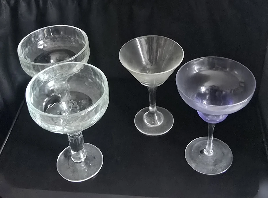 Set of 4 Assorted Cocktail Glasses
