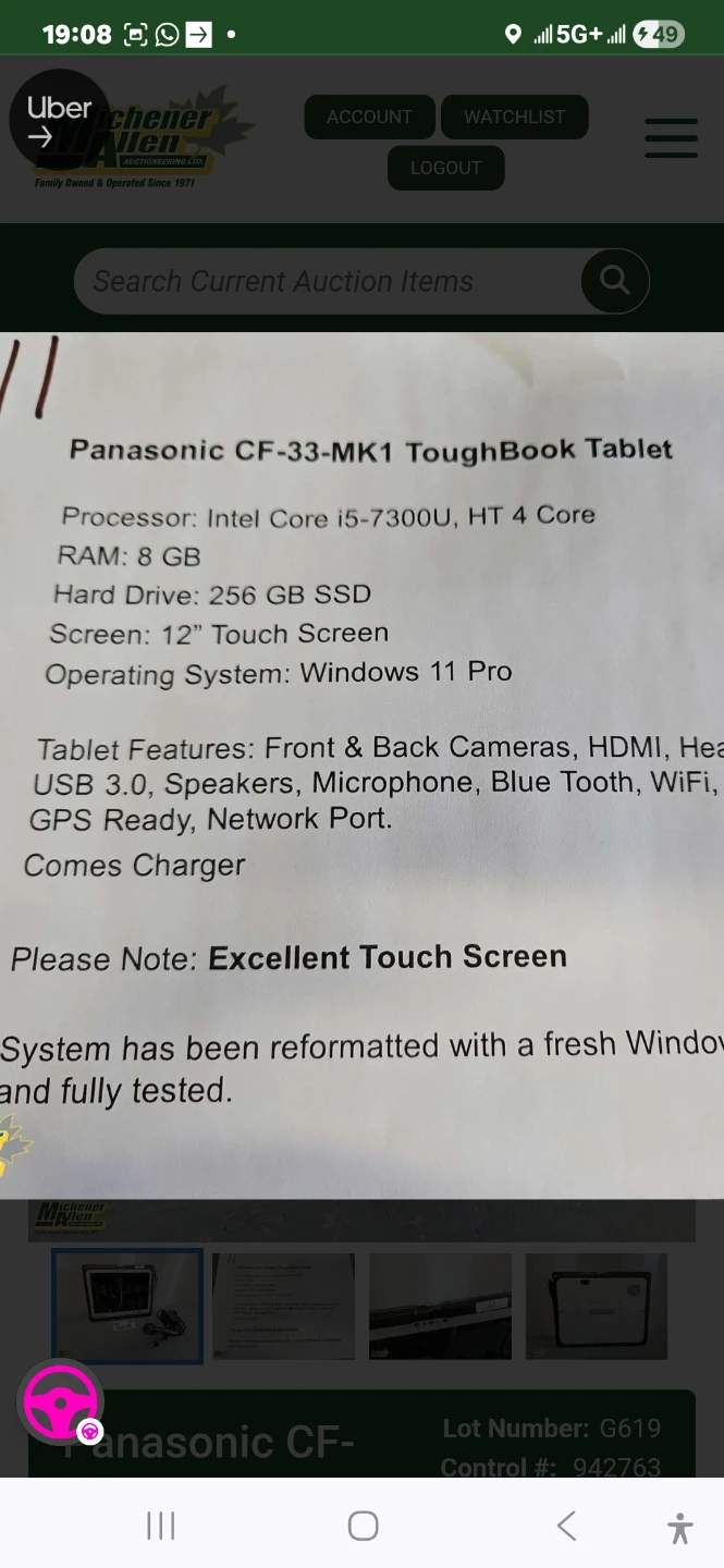 Panasonic CF-33-MK1 Toughbook Tablet - photo 4
