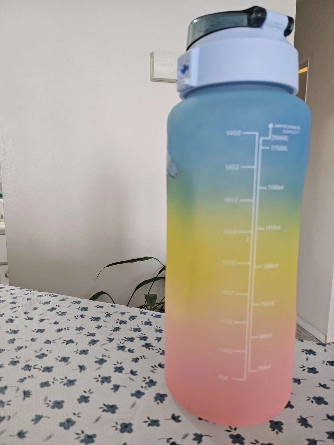 Large Water Bottle with Time Marker