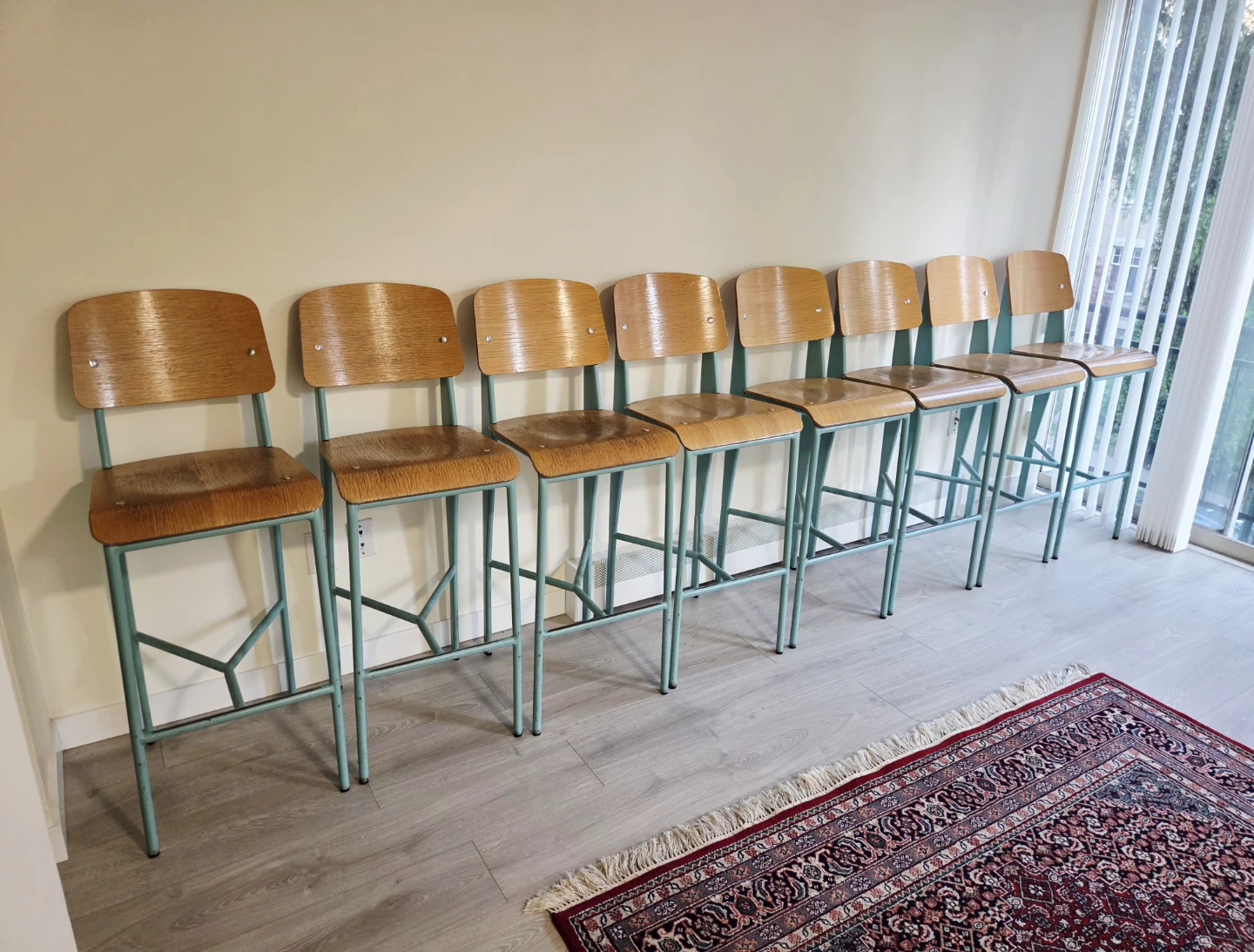 MCM Jean Prouvé "Standard" Style Full Height Barstools - photo 4