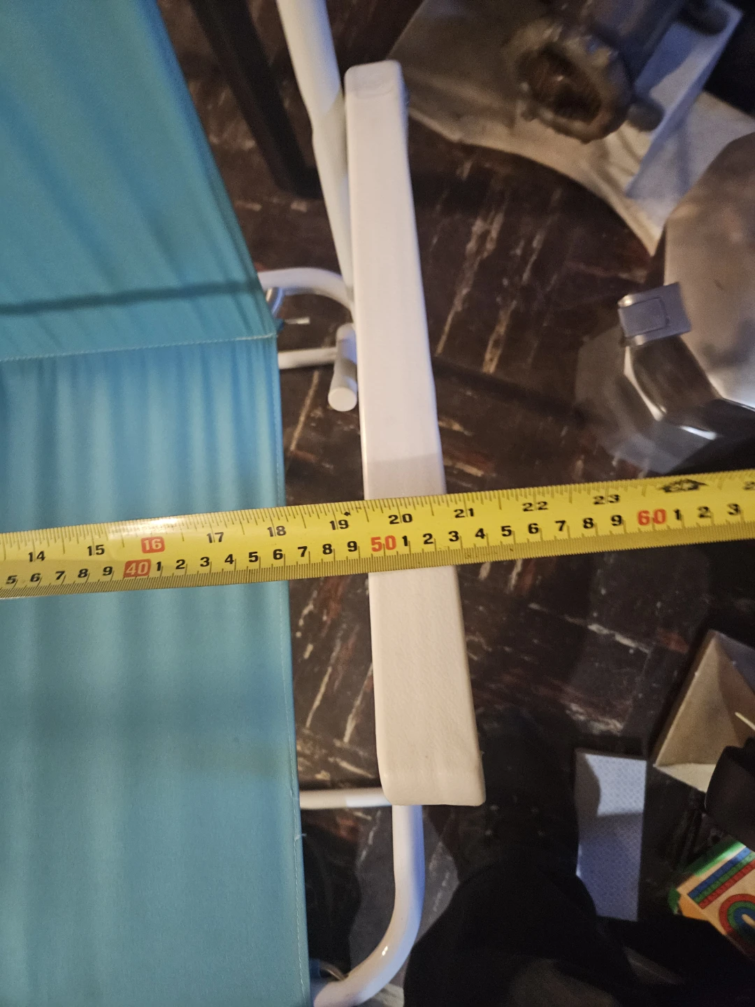 Folding Beach Chair with Blue Fabric - photo 5