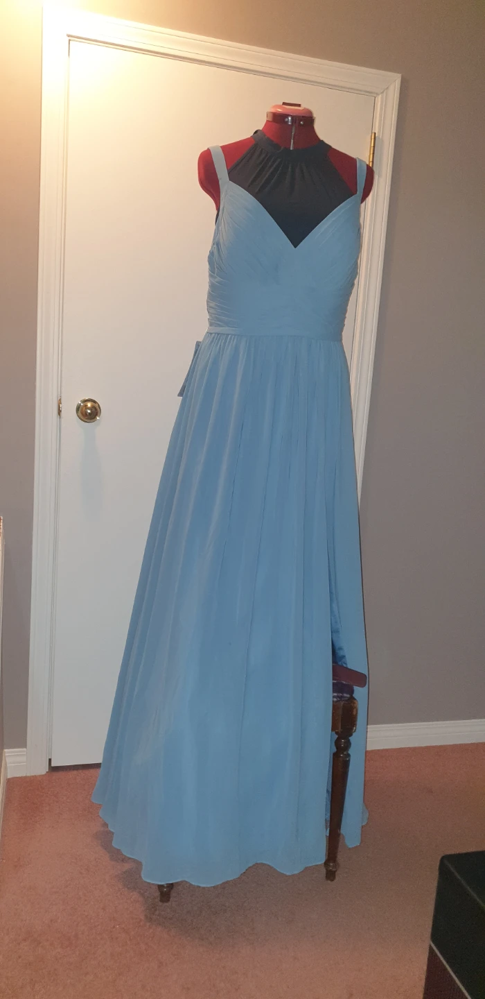 AZAZIE Blue Chiffon Bridesmaid Dress